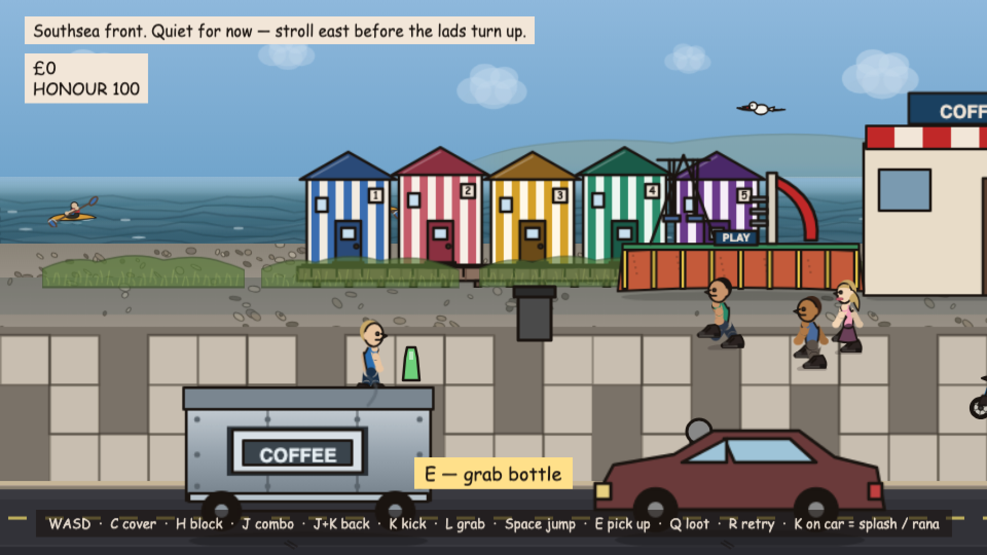 Pompey Punch-Up — Southsea seafront at the start of the game